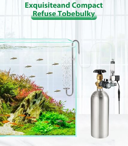 منظم CO2 Aquarium ، تصميم قابل للفصل ، مع صمام الملف اللولبي 12 فولت ، وعداد الفقاعة وصمام فحص لإنشاء نظام CO2 في خزان المصنع المائي in Kuwait
