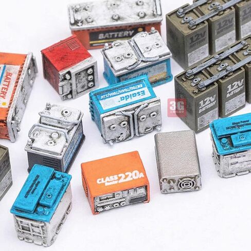 ZEZEFUFU 16PCS 1/35 Scale Model Batteries with Stickers Resin Model Batteries Kits Figure Model Decor in Saudi Arabia
