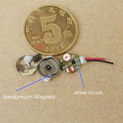 5PCS Brushless Vibration Motor DC 3V Flat Coin Button Type Micro Vibrating Motor for Smartwatch New in Saudi Arabia