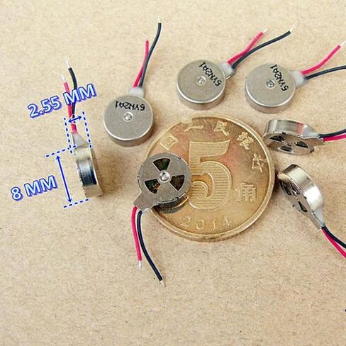 5PCS Brushless Vibration Motor DC 3V Flat Coin Button Type Micro Vibrating Motor for Smartwatch New in Saudi Arabia