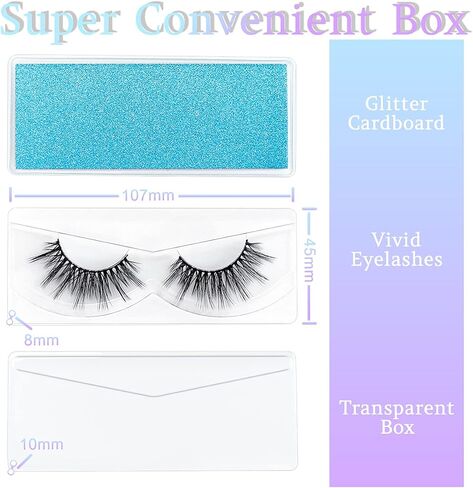 رموش الجملة ، 3D Faux Mink Eyelash Bulk ، 18 ملم مصنوعة يدويًا قابلة لإعادة الاستخدام ، 5 أنماط رموز زائفة زائفة دراماتيكية مع تعبئة محمولة بريق (رقيقة 5 أنماط -30 أزواج) in Kuwait