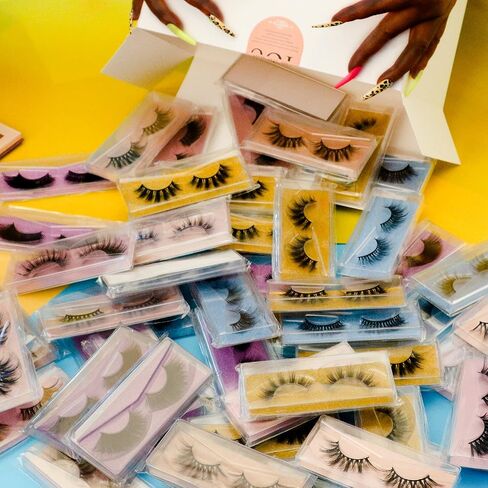 رموش الجملة ، 3D Faux Mink Eyelash Bulk ، 18 ملم مصنوعة يدويًا قابلة لإعادة الاستخدام ، 5 أنماط رموز زائفة زائفة دراماتيكية مع تعبئة محمولة بريق (رقيقة 5 أنماط -30 أزواج) in Kuwait