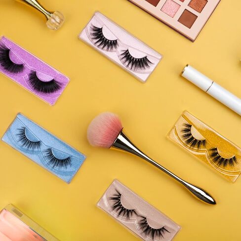 رموش الجملة ، 3D Faux Mink Eyelash Bulk ، 18 ملم مصنوعة يدويًا قابلة لإعادة الاستخدام ، 5 أنماط رموز زائفة زائفة دراماتيكية مع تعبئة محمولة بريق (رقيقة 5 أنماط -30 أزواج) in Kuwait