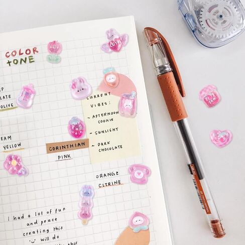 3D Cute Stickers Cartoon Pink Rabbit Puff Stickers Kawaii Mini Puffy 3D Reusable Tiny Patch for Scrapbooks Planner Journals Laptops Phone Case Decoration in Saudi Arabia