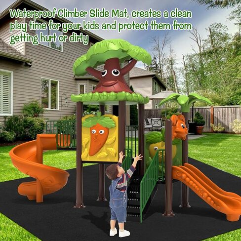 حصيرة منزلق المتسلق في الهواء الطلق ، 55 "× 70" مقاوم للماء ، سجادة حصيرة شريحة ماء مع سجادة تلعب في الفناء الخلفي غير الملب in Kuwait