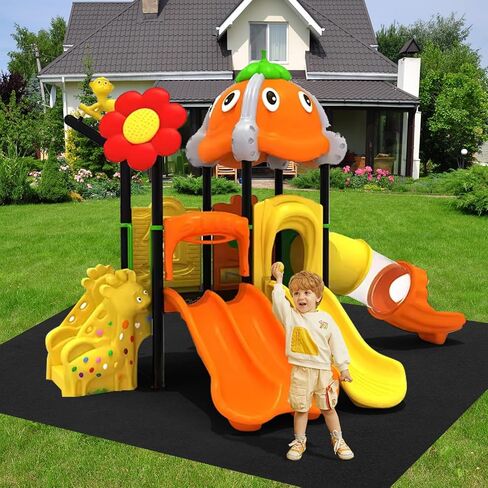 حصيرة منزلق المتسلق في الهواء الطلق ، 55 "× 70" مقاوم للماء ، سجادة حصيرة شريحة ماء مع سجادة تلعب في الفناء الخلفي غير الملب in Kuwait