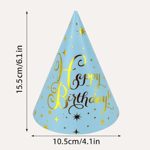 Fvumhlaoog 12-Pack Pre-Assembled Party Hats with Elastic Bands – No Assembly Needed, Fun Birthday Party Supplies, Wedding & Anniversary Decorations, Adult & Pet Photo Props in Kuwait