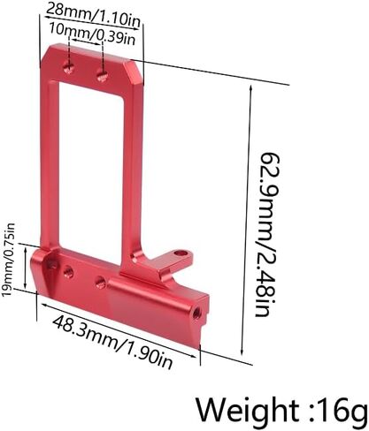 BTA Servo Mount for Vanquish VS4-10 Phoenix F10 Portal Axle – Low CG CNC Upgrade – Fits VP F10 Nylon/F10T Aluminum Axles – 1/10 RC Crawler (Black) in Saudi Arabia