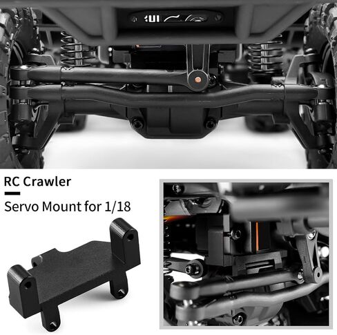 RCHUBAM RC Servo Mount 1/18 الألومنيوم RC STEERING SERVO BRACKET أسود/أحمر متوافق مع 1/18 HPI HILUX RC OFF-ROAD ARMARDER PARGSERS (RED) in Saudi Arabia