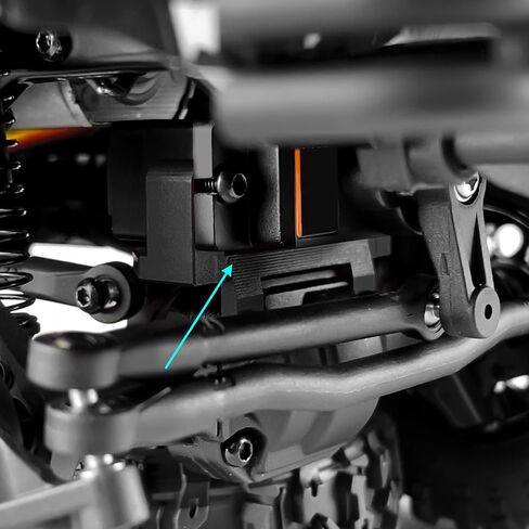 RCHUBAM RC Servo Mount 1/18 الألومنيوم RC STEERING SERVO BRACKET أسود/أحمر متوافق مع 1/18 HPI HILUX RC OFF-ROAD ARMARDER PARGSERS (RED) in Saudi Arabia