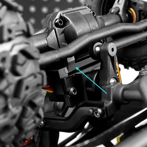 RCHUBAM RC Servo Mount 1/18 الألومنيوم RC STEERING SERVO BRACKET أسود/أحمر متوافق مع 1/18 HPI HILUX RC OFF-ROAD ARMARDER PARGSERS (RED) in Saudi Arabia