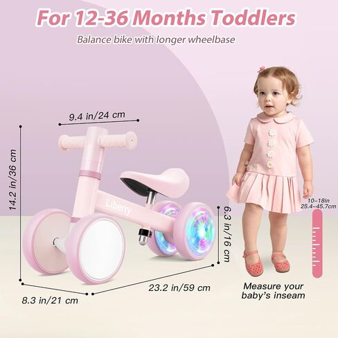 Biber Baby Balance Bike مع عجلات خفيفة عمرها 1 2 3 سنوات ، لا توجد دواسة 4 دراجة صمت عجلة صام in Kuwait