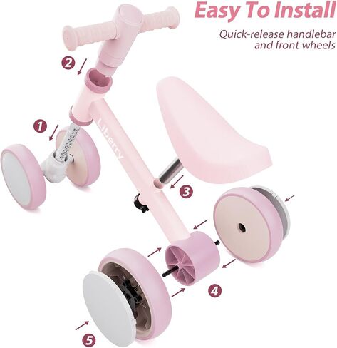 Biber Baby Balance Bike مع عجلات خفيفة عمرها 1 2 3 سنوات ، لا توجد دواسة 4 دراجة صمت عجلة صام in Kuwait