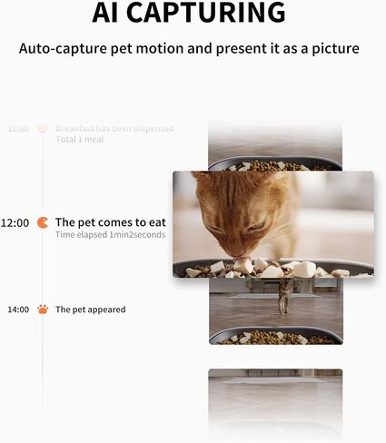 PETKIT Automatic Cat Feeder with Camera, 1080P HD Video with Night Vision, 2.4G WiFi Pet Feeder for Cat & Small Dog, 2-Way Audio & Meal Call Pet Food Dispenser with Desiccant Bag, Motion Capturing in Saudi Arabia