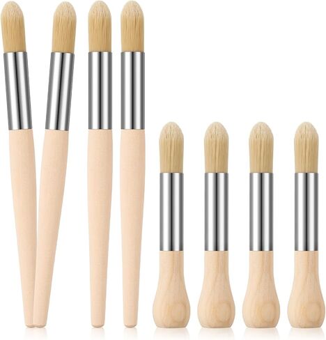 8 PCS فرش الطلاء بالألوان المائية للطفل طفل فرش Jumbo مع مقابض خشبية السمين سهلة السيطرة in Kuwait