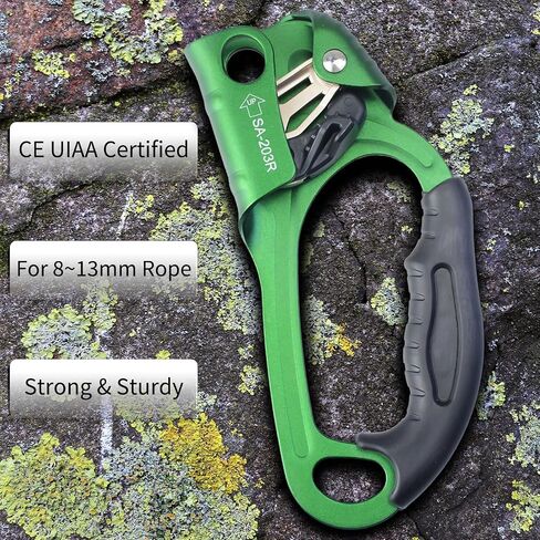 UIAA & CE Certified Climbing Rappelling Equip Hand Ascender Left Right Hand for 8-13mm Rope 4kN in Kuwait