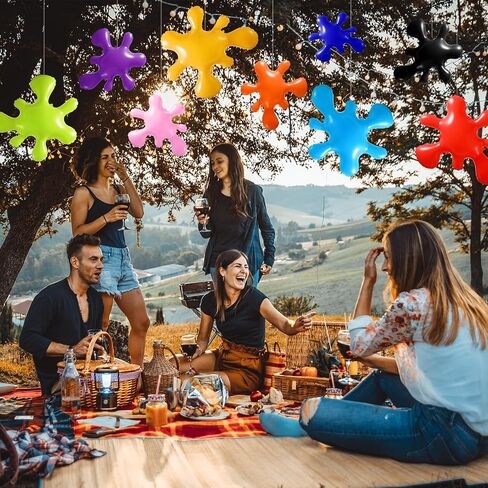 Leinuosen 5 PCS عملاق طلاء قابلة للنفخ لزخارف الحفلات الطلاء الفنية تفجير كبير البالونات الدبقية للفنون الحفلات الفنية في هالوين فصول الدراسية لمستلزمات أعياد الميلاد (5 ألوان) in Saudi Arabia