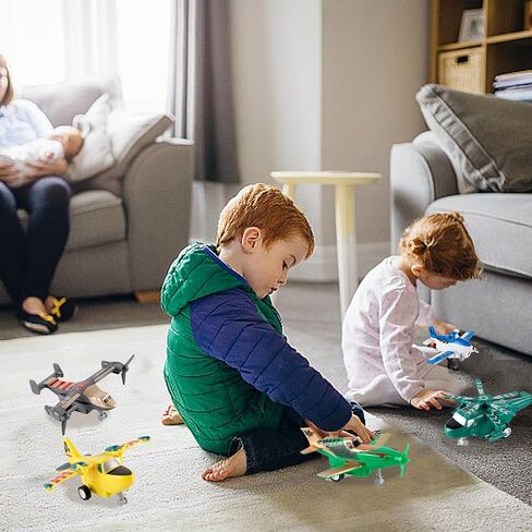 ألعاب الطائرات السحب للأولاد للأولاد للأطفال الصغار 3-5 حزمة متنوعة من طائرات الهليكوبتر المتساقطة الطائرات الطائرات الطائرات الطائرات للأطفال الصغار in Kuwait