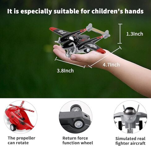 ألعاب الطائرات السحب للأولاد للأولاد للأطفال الصغار 3-5 حزمة متنوعة من طائرات الهليكوبتر المتساقطة الطائرات الطائرات الطائرات الطائرات للأطفال الصغار in Kuwait