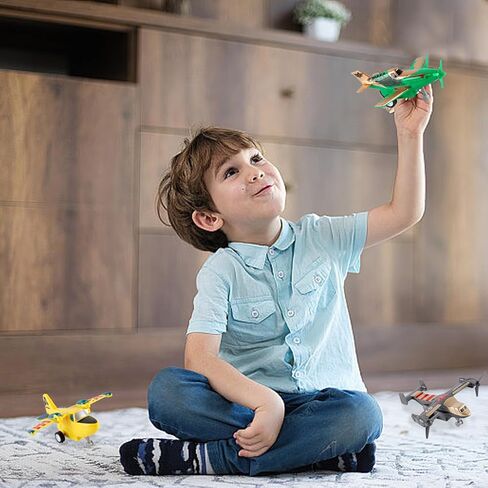 ألعاب الطائرات السحب للأولاد للأولاد للأطفال الصغار 3-5 حزمة متنوعة من طائرات الهليكوبتر المتساقطة الطائرات الطائرات الطائرات الطائرات للأطفال الصغار in Kuwait