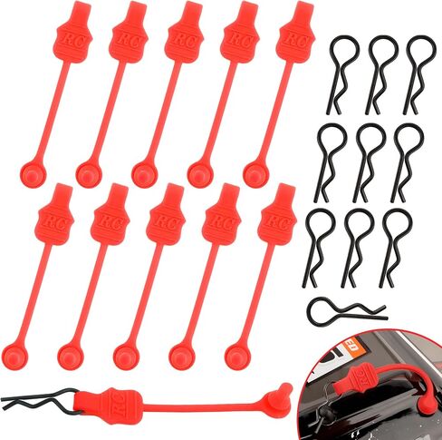 10 قطع 1.2 مم مقاطع قذيفة جسم RC مع علامات السحب متوافقة مع كل 1/10 1/12 مقياس Traxxas ARRMA Redcat محوري LOSI HSP HPI KYOSHO RC CAR CAR TRACK TRACKLER RADADES ((RED) in Kuwait