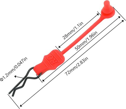 10 قطع 1.2 مم مقاطع قذيفة جسم RC مع علامات السحب متوافقة مع كل 1/10 1/12 مقياس Traxxas ARRMA Redcat محوري LOSI HSP HPI KYOSHO RC CAR CAR TRACK TRACKLER RADADES ((RED) in Kuwait