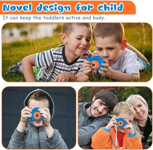 Seckton Upgrade Kids Selfie Camera, Christmas Birthday Gifts for Boys Age 3-9, HD Digital Video Cameras for Toddler, Portable Toy for 3 4 5 6 7 8 Year Old Boy with 32GB SD Card-Navy Blue in Kuwait