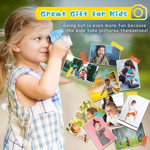 Seckton Upgrade Kids Selfie Camera, Christmas Birthday Gifts for Boys Age 3-9, HD Digital Video Cameras for Toddler, Portable Toy for 3 4 5 6 7 8 Year Old Boy with 32GB SD Card-Navy Blue in Kuwait
