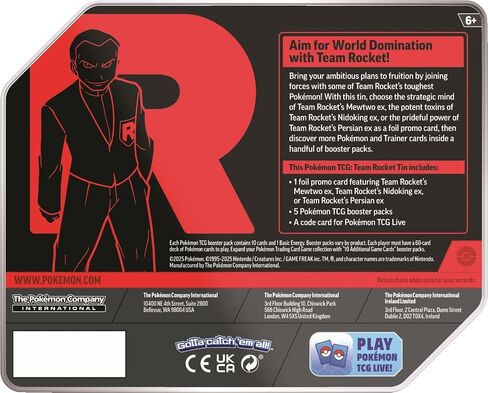 Pokémon TCG: Team Rocket Tin in Saudi Arabia
