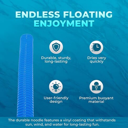 VOS Mega Foam Pool Noodle, Super Soft Swim Float, for Kids and Adults in Saudi Arabia