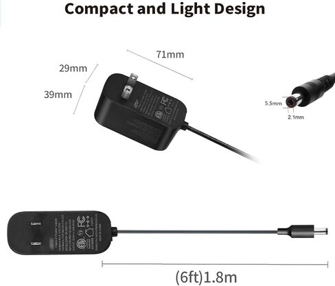 Tonton 12V 2A 6Ft Power Supply Adapter, 24W Universal Charger AC 100-240V with 8Tips to 12Volt DC Plug 2A 1.8A 1.5A 1.2A 1A 0.5A UL/CE/FCC Certified for LED, Router, Security Camera, Keyboard, Scanner in Saudi Arabia
