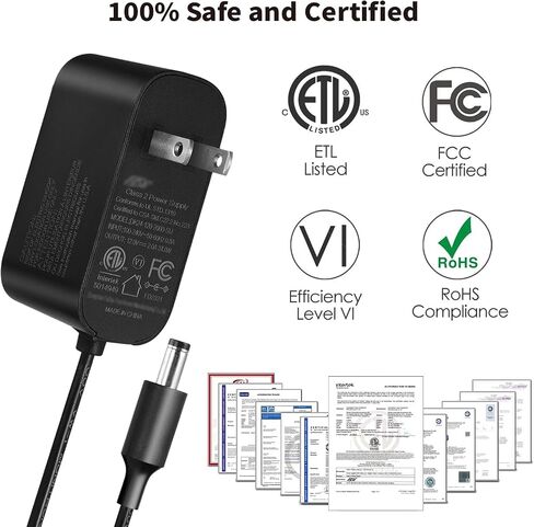 Tonton 12V 2A 6Ft Power Supply Adapter, 24W Universal Charger AC 100-240V with 8Tips to 12Volt DC Plug 2A 1.8A 1.5A 1.2A 1A 0.5A UL/CE/FCC Certified for LED, Router, Security Camera, Keyboard, Scanner in Saudi Arabia