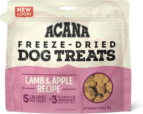 Acana Singles Free Free Dog يعامل المكونات المحدودة ولحم البقر المجفف واليقطين 3.25 أوقية in Kuwait