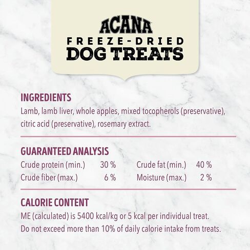 Acana Singles Free Free Dog يعامل المكونات المحدودة ولحم البقر المجفف واليقطين 3.25 أوقية in Kuwait