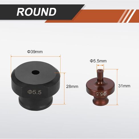 Harfington Hydraulic Hole Punch Die 16.5mm مستديرة حفرة 40CR الصلب مجموعة اللكم الكهربائية لآلة اللكم الكهربائية MHP-20 JP-20 ، Burgundy & Black in Saudi Arabia