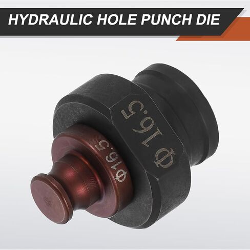 Harfington Hydraulic Hole Punch Die 16.5mm مستديرة حفرة 40CR الصلب مجموعة اللكم الكهربائية لآلة اللكم الكهربائية MHP-20 JP-20 ، Burgundy & Black in Kuwait