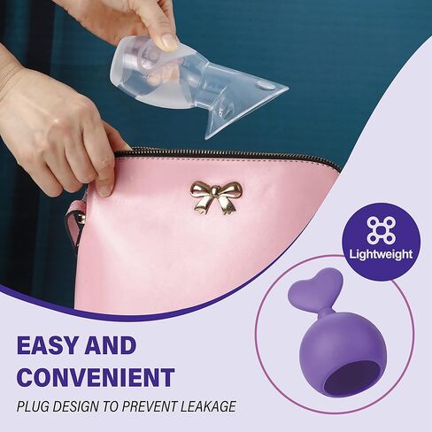 مضخة ثدي يدوية من أمبليم مكونة من قطعتين للرضاعة الطبيعية | جامع الحليب من السيليكون الآمن غذائيًا مع سدادتين مانعتين للتسرب | تعزيز إنتاج الحليب | خالية من مادة BPA، FSA HSA مؤهلة - 4oz أزرق in Kuwait