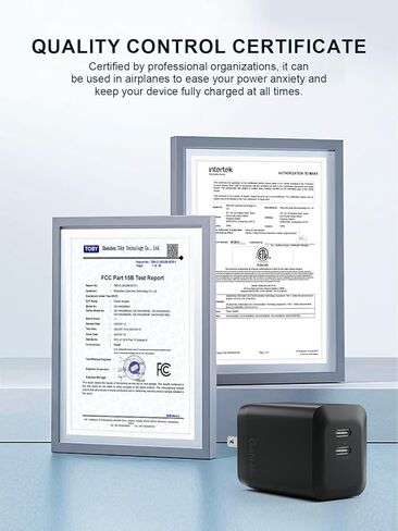 شاحن USB-C بقدرة 45 وات قابل للطي ومدمج GaN PPS فائق السرعة ومزدوج USB C - لسلسلة Samsung Galaxy S23/S22/S21/S20، متوافق مع أجهزة Samsung وأجهزة USB-C الأخرى in Kuwait