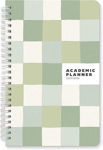 Sweetzer & Orange Academic Planner 2025-2026-مخطط الطلاب في أغسطس 2025 إلى يوليو 2026-التصميم الأسبوعي والشهري-الغلاف القوي والملصقات-التصميم الأخضر المتقلب-5.5 "× 8.5" in Kuwait