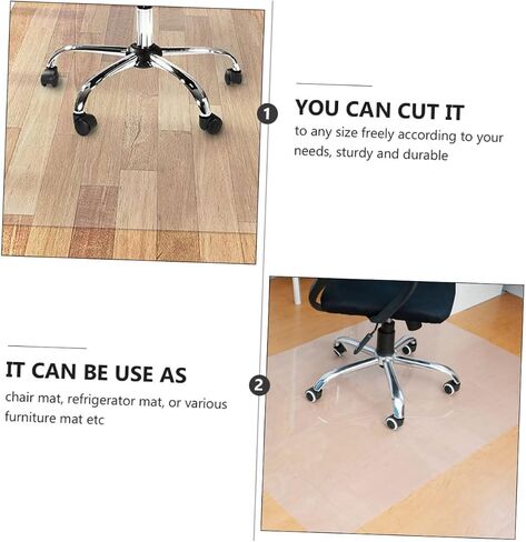 jojofuny 1Pc PVC Floor Protector Non Slip Pad Multi Functional Chair Mat for Hard Floors Slip and Water Resistant Cutting for Tile and Laminate in Saudi Arabia