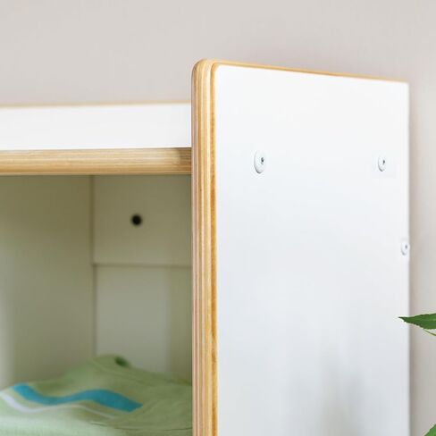 GuideCraft Edq 10 قسم من الخزانة الجدار ، أطفال الأطفال الخشبية الخشبية الخشبية الخشبية مع Cubbies مقسمة ، وتخزين المقصورة مع صناديق وخطافات لغرفة اللعب ومدرسة ما قبل المدرسة in Kuwait