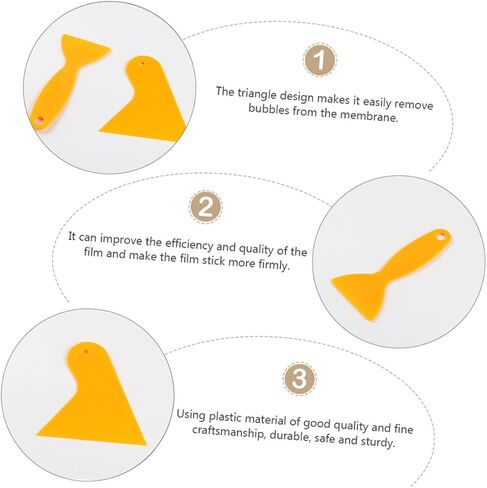 Zerodeko 10pcs مكشطة المثلث مكشفية متين Squeegee لفيلم السيارة تطبيق مطول اقتباسي لتركيب فيلم الفقاعة لمستلزمات السيارات وأدوات الصفيح in Saudi Arabia