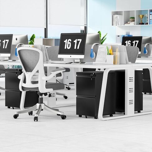 Incbruce 2 Surber Locking File Mobile Cabinet على عجلات ، تخزين معدني شاق للمعادن للملفات القانونية/الحروف/A4 ، التجميع السهل (الأسود) in Kuwait