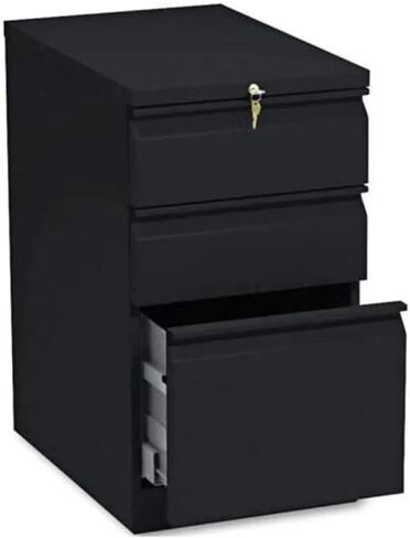HON Brigade Mobile Pedestal | 2 Box / 1 File Drawer | Radius Pull | 15"W | Black Finish in Saudi Arabia
