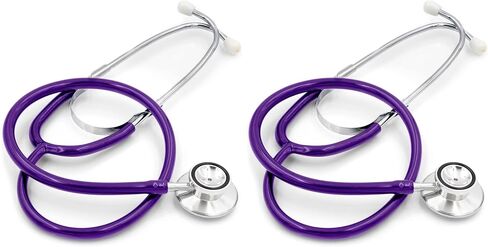 MABIS Stethoscope, Adult Dual Head to Listen to Sounds from Large Organs or Specific Areas of The Body with Large Diaphragm for High or Low Frequencies, 22 Inch Y Tubing, Purple in Kuwait