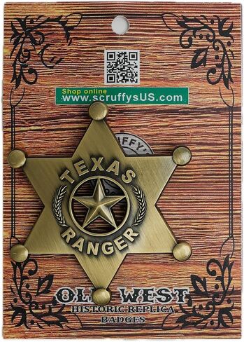 Texas Ranger Badge, Brass Historic Replica, Old West Six-Pointed Star Badge in Saudi Arabia