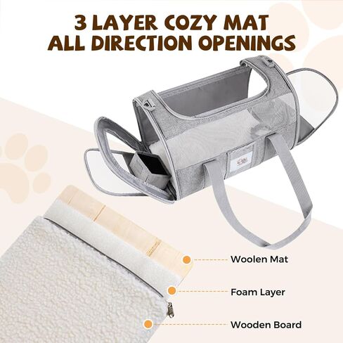 Pet Carrier 17Lx12Wx11H inches, Airline Approved,Pet Travel Carrier Bag for Small Cats and Dogs, Soft Dog Carrier for 1-25 LBS Pets,Dog Cat Carrier with Safety Lock Zipper (Pink) in Kuwait