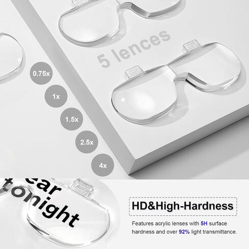 سماعات رأس مكبرة احترافية مع 5 عدسات قابلة للفصل 0.75x-4x و 3 مصابيح LED ، مكبّر عصابة خالية من اليدين قابلة لإعادة الشحن للعمل الوثيق ، هواية المجوهرات ، in Kuwait