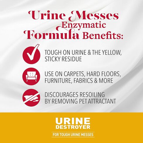 Nature's Miracle Dog Urine Destroyer, Dog Urine Stain Remover and Odor Control, White, 64 fl oz in Kuwait