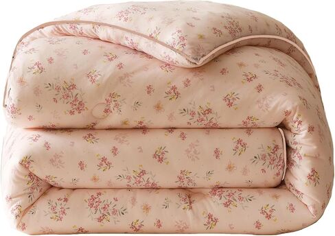 3PCS Comforter Twin Size Bed Set, Ultra Soft Marshmallow Fluffy Comforter Sets, Cute Bedding Set for Kids Girls Teen, Microfiber Lightweight All Seasons Bedroom (Pink Petals) in Kuwait